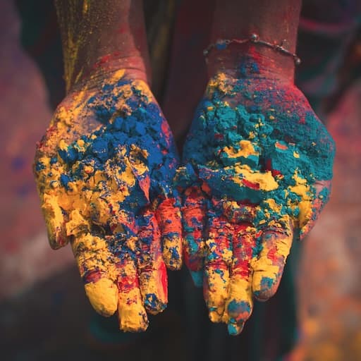 Painted hands